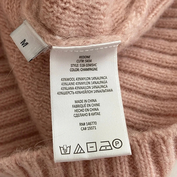 Re/done 60s Shrunken Sweater in Champagne size M - Picture 6 of 7